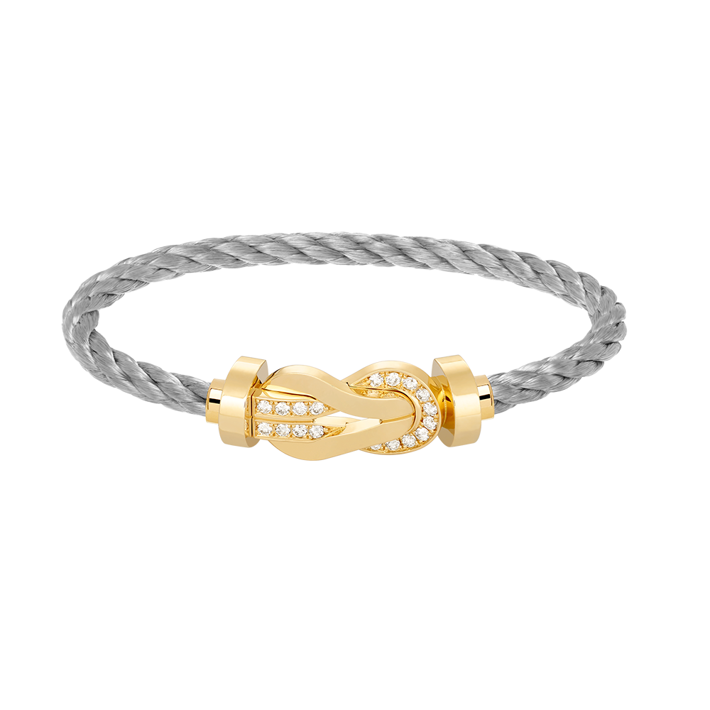 [Angela Jewellery]CHANCE LARGE 8 FIGURE BUCKLE HALF DIAMOND BRACELET GOLD