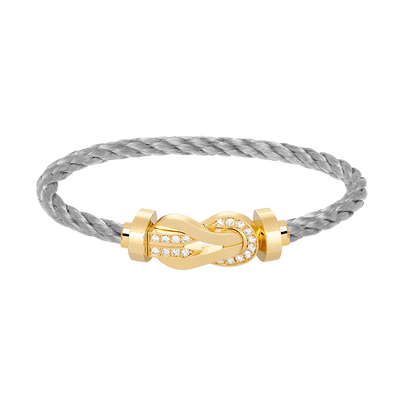 [Angela Jewellery]CHANCE LARGE 8 FIGURE BUCKLE HALF DIAMOND BRACELET GOLD