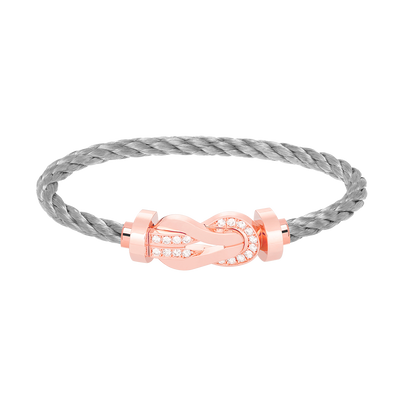 [Angela Jewellery]CHANCE LARGE 8 FIGURE BUCKLE HALF DIAMOND BRACELET ROSE GOLD