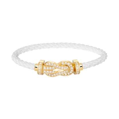 [Angela Jewellery]CHANCE LARGE 8 FIGURE BUCKLE FULLDIAMOND BRACELET GOLD