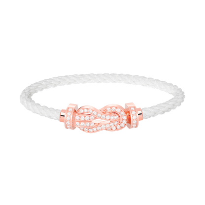[Angela Jewellery]CHANCE LARGE 8 FIGURE BUCKLE FULL DIAMOND BRACELET ROSE GOLD