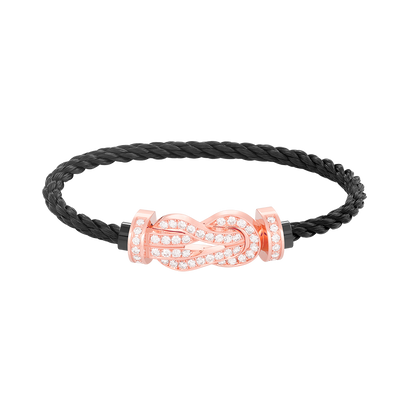 [Angela Jewellery]CHANCE LARGE 8 FIGURE BUCKLE FULL DIAMOND BRACELET ROSE GOLD