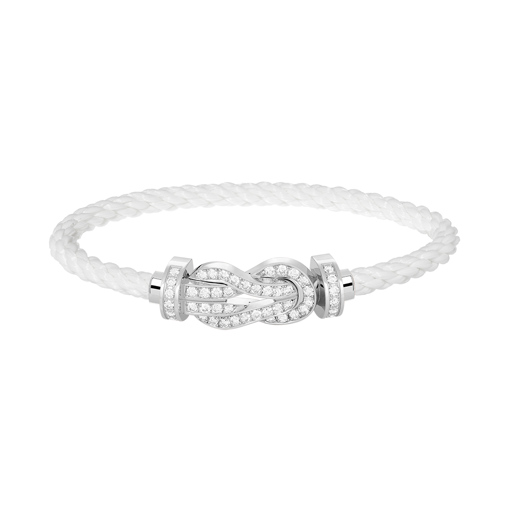 [Angela Jewellery]CHANCE LARGE 8 FIGURE BUCKLE FULL DIAMOND BRACELET SILVER