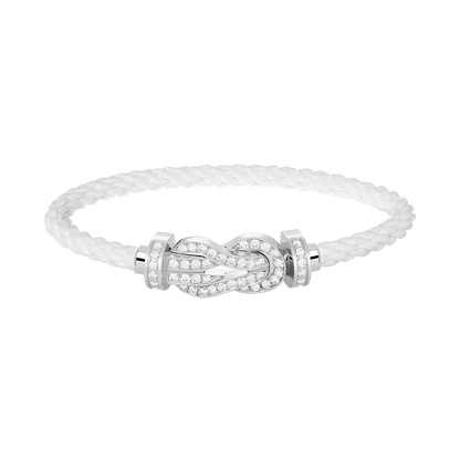 [Angela Jewellery]CHANCE LARGE 8 FIGURE BUCKLE FULL DIAMOND BRACELET SILVER