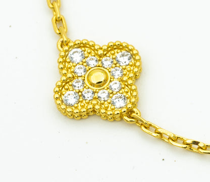 [Angela Jewellery]CLOVER BRACELET 5 MOTIFS GOLD DIAMOND