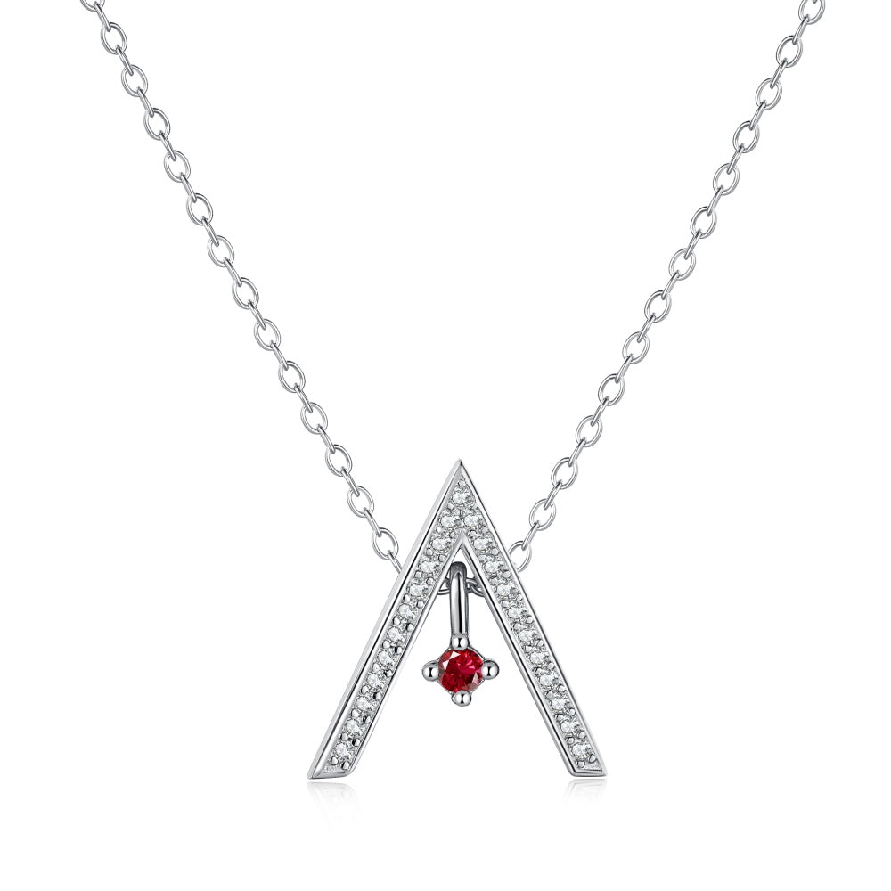 Angela Jewelry]Sparkling "A" Shape Necklace