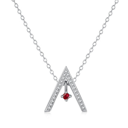 Angela Jewelry]Sparkling "A" Shape Necklace