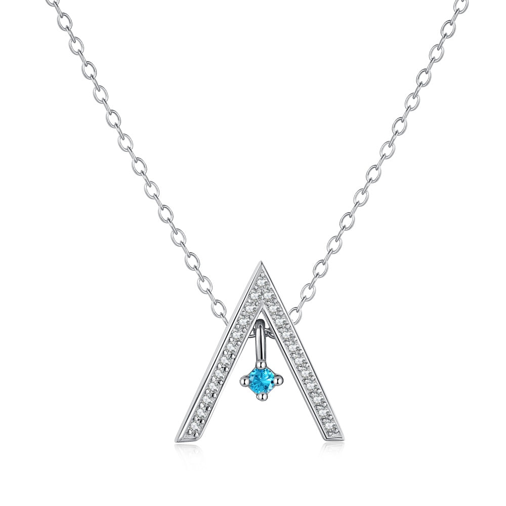 Angela Jewelry]Sparkling "A" Shape Necklace