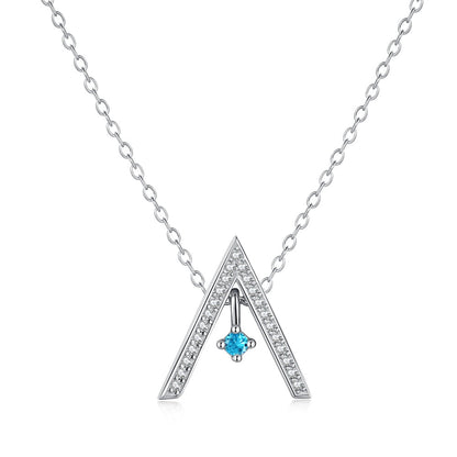 Angela Jewelry]Sparkling "A" Shape Necklace