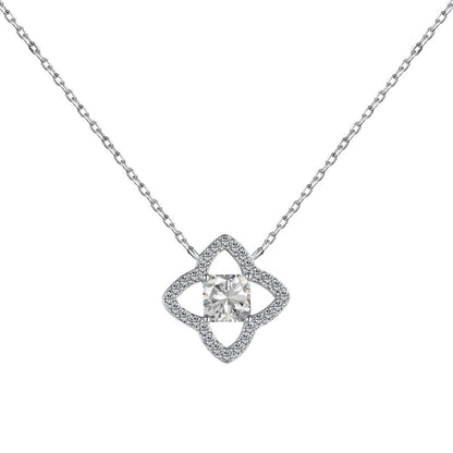 Angela Jewelry]Exquisite Flower Shape Princess Cut Necklace