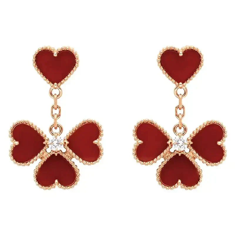 [Angela Jewellery]SWEET CLOVER CARNELIAN EARRINGS