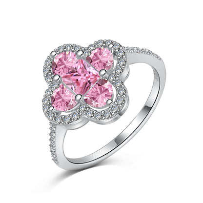 Angela Jewelry]Luxurious Eternity Flower Shape Banquet Ring
