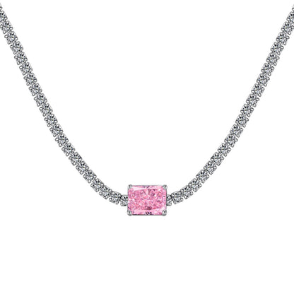 Angela Jewelry]2.0 carat Ornate Emerald Cut Necklace