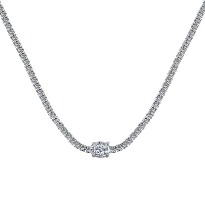 Angela Jewelry]1.0 Carat Shining Oval Cut Necklace
