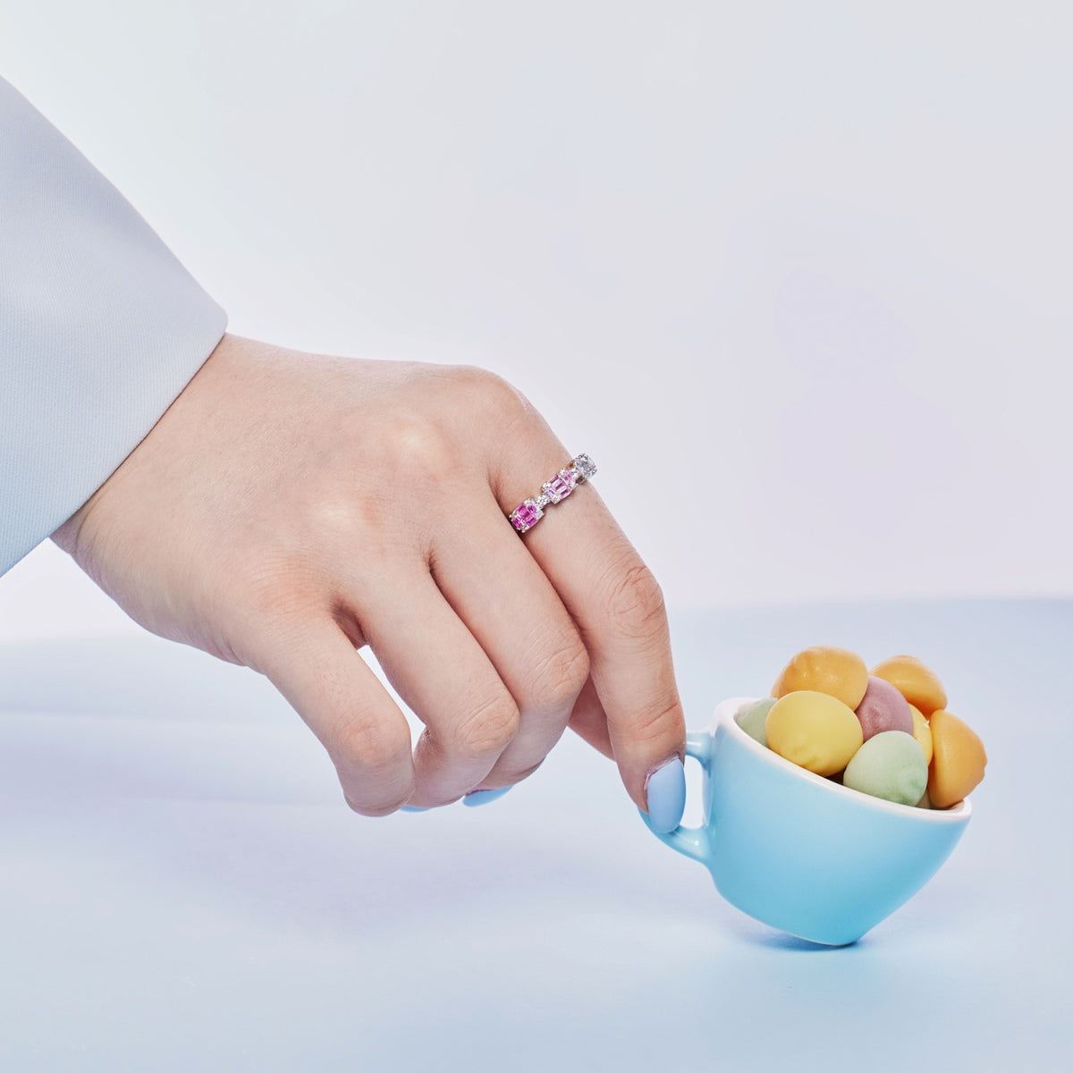 Angela Jewelry]Unique Colorful Emerald Cut Party Ring