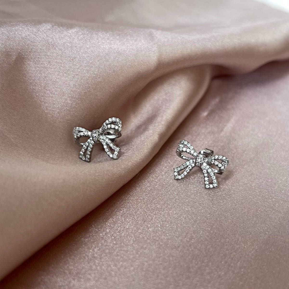 Angela Jewelry]Dainty Bow Shape Earrings
