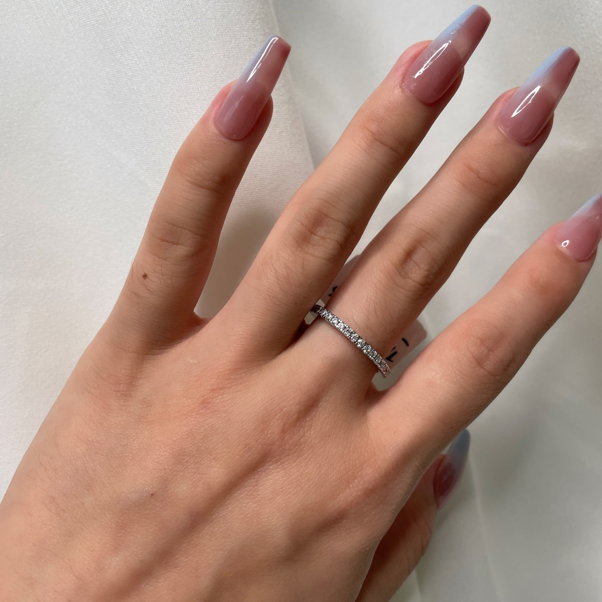 Angela Jewelry]Delicate Sparkling Round Cut Daily Ring