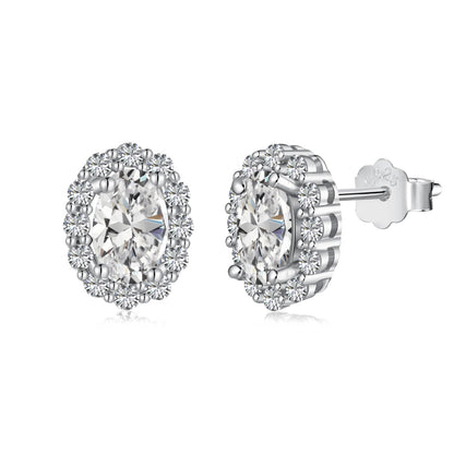 Angela Jewelry]Delicate Unique Oval Cut Daily Earrings