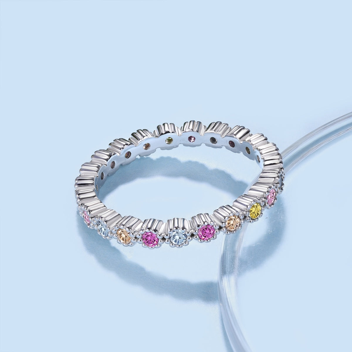 Angela Jewelry]Unique Scintillating Round Cut Daily Ring