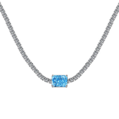Angela Jewelry]2.0 carat Ornate Emerald Cut Necklace