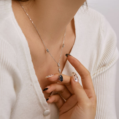 Angela Jewelry]Dazzling Pear Cut Necklace