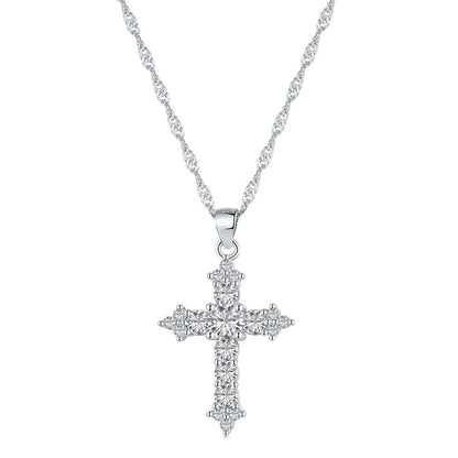 Angela Jewelry]Delicate Cross Shape Necklace