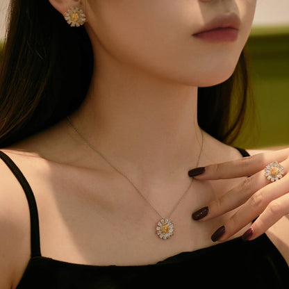 Angela Jewelry]Exquisite Daisy Necklace