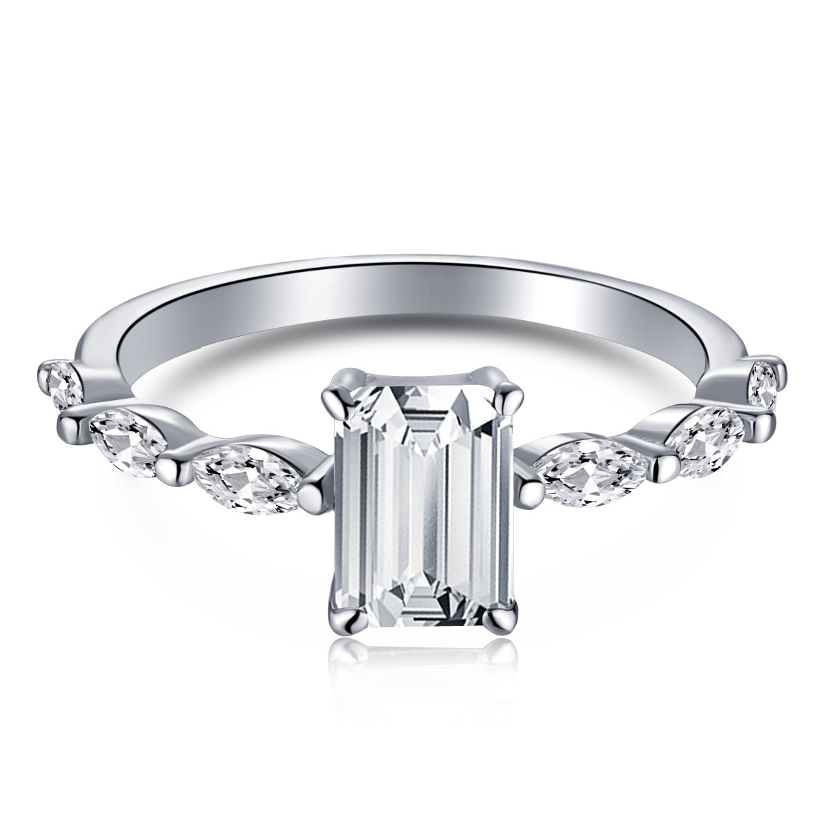 Angela Jewelry]1.0 Carat Dainty Resplendent Radiant Cut Daily Ring
