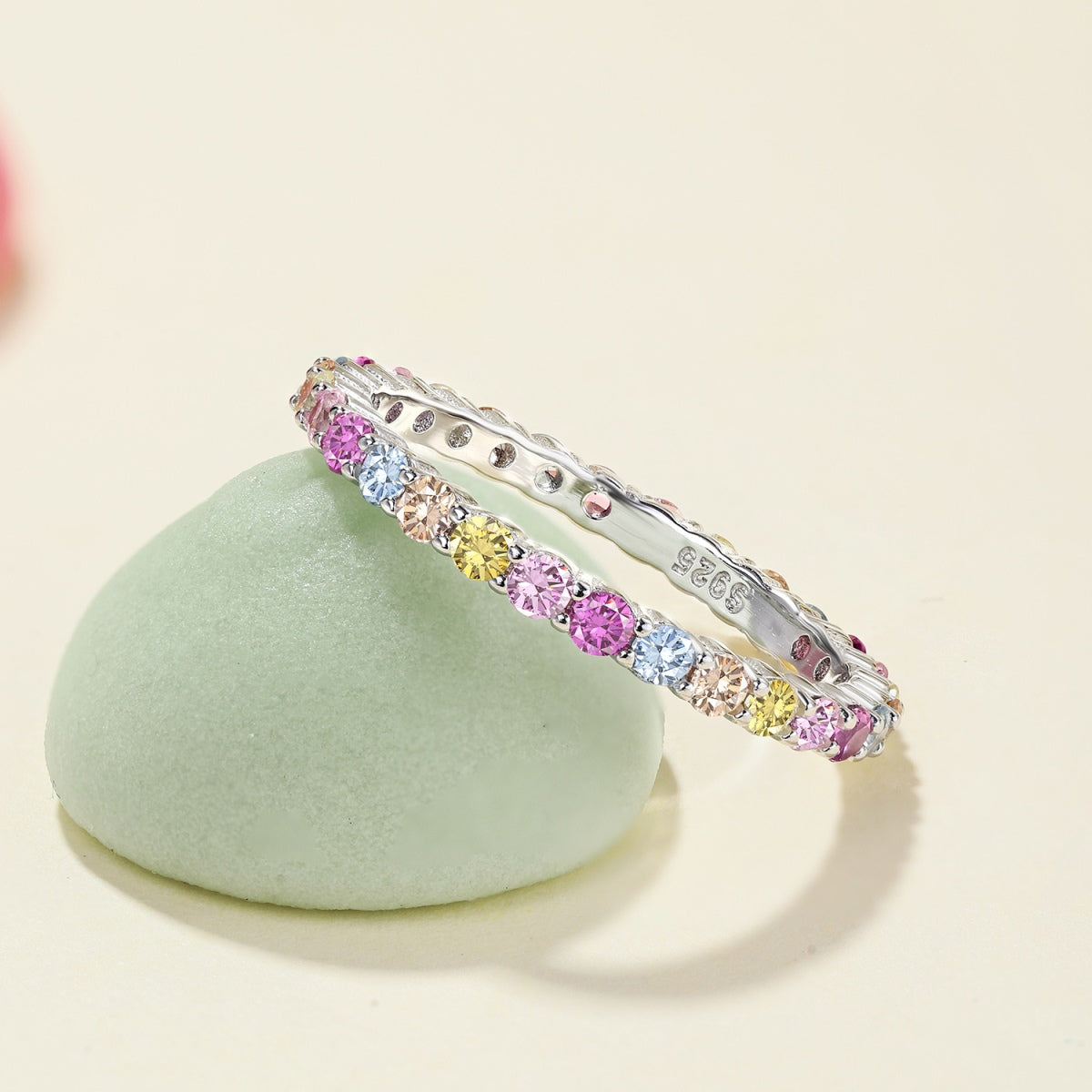 Angela Jewelry]Elegant Vivid Round Cut Daily Ring