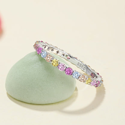 Angela Jewelry]Elegant Vivid Round Cut Daily Ring