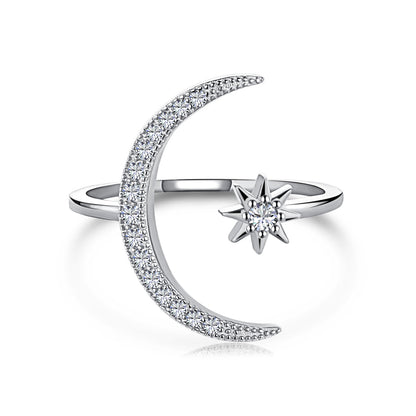 Angela Jewelry]Eternity Moon & Star Ring