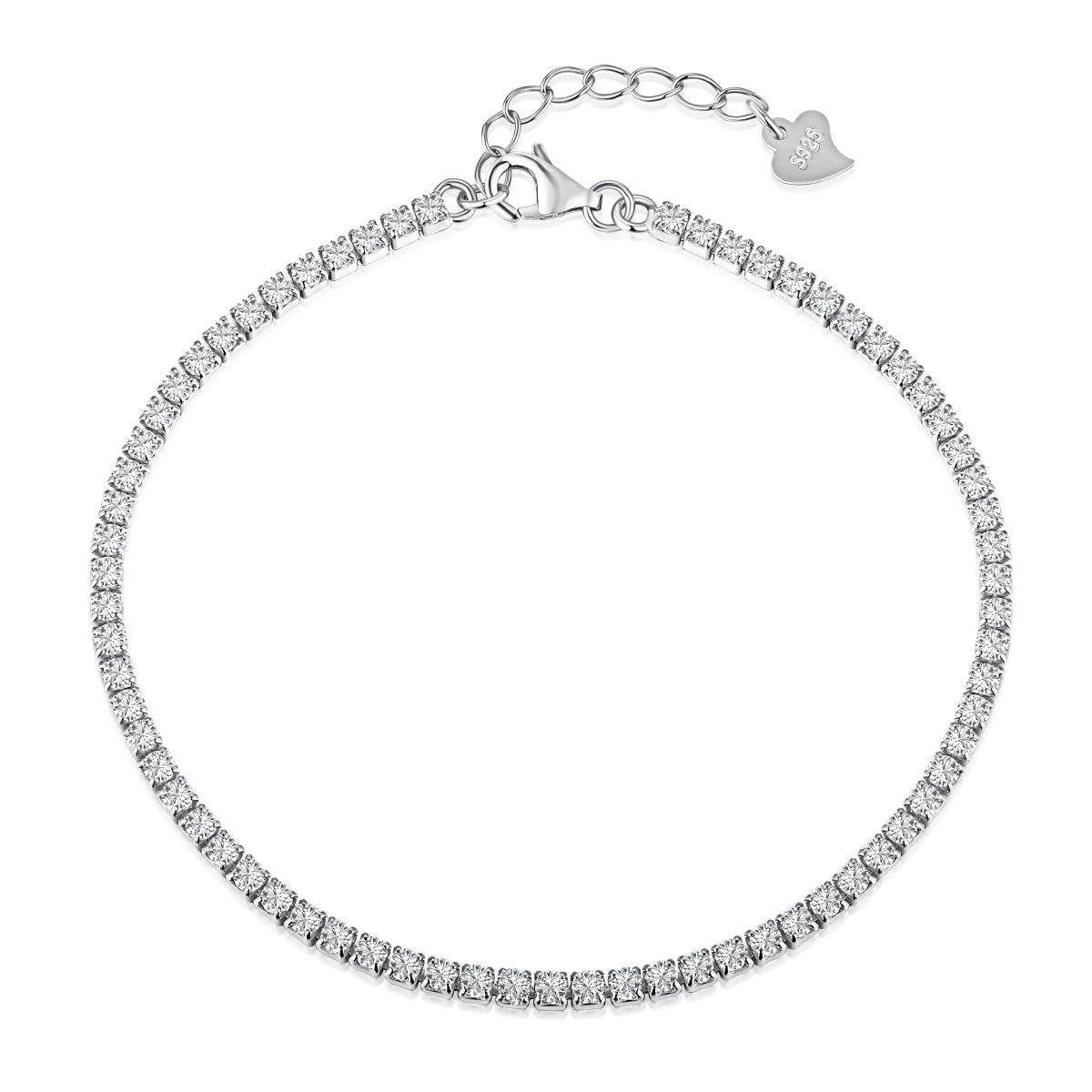 Angela Jewelry]Radiant Shinning Princess Cut Tennis Bracelet