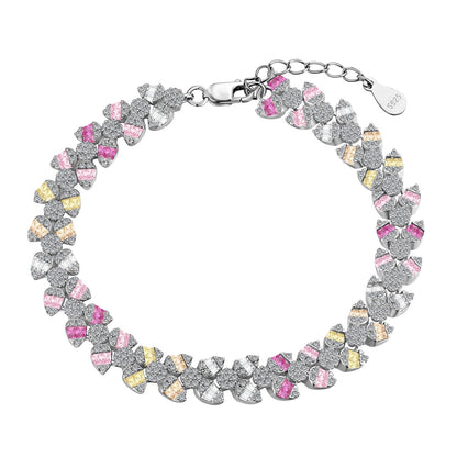 Angela Jewelry]Dainty Exquisite Flower Shape Daily Bracelet