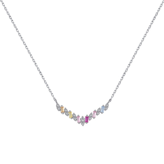 Angela Jewelry]Dazzling Rainbow Necklace