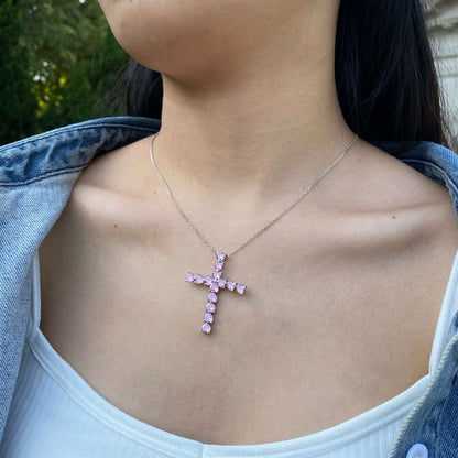 Angela Jewelry]Radiant Cross Shape Necklace