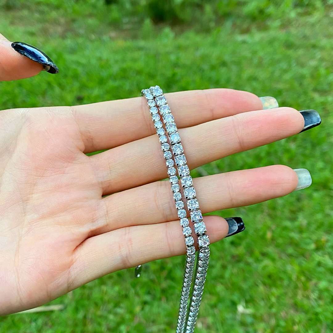 Angela Jewelry]Elegant Tennis Chain Necklace