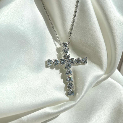 Angela Jewelry]Radiant Cross Shape Necklace