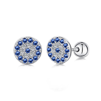 Angela Jewelry]Devil's Eye Ear Bone Nail Earrings