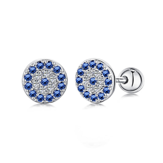 Angela Jewelry]Devil's Eye Ear Bone Nail Earrings