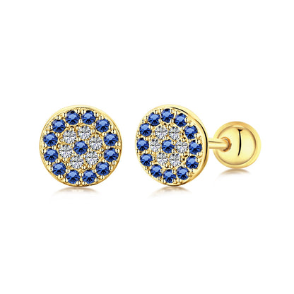 Angela Jewelry]Devil's Eye Ear Bone Nail Earrings
