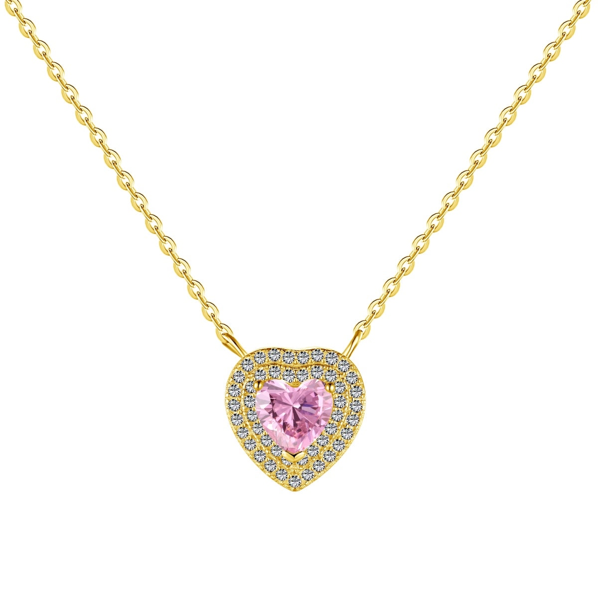 Angela Jewelry]Exquisite Heart Shape Necklace