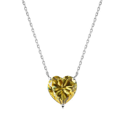 Angela Jewelry]6.0 carat Radiant Heart Shape Necklace