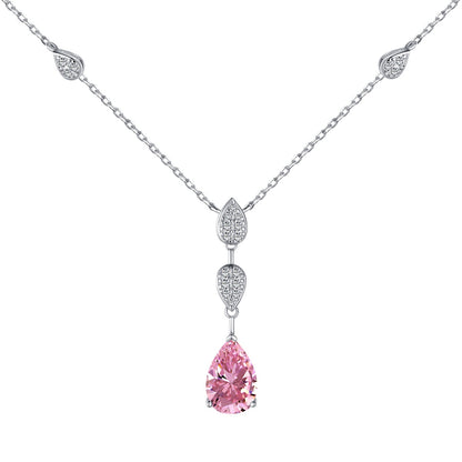 Angela Jewelry]Dazzling Pear Cut Necklace