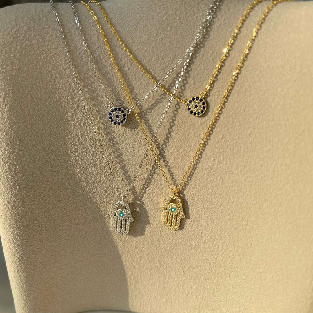 [Angela Jewellery]Angela Jewelleryn Eye Hamsa Palm Necklace