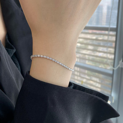 Angela Jewelry]Elegant Emerald Cut Daily Bracelet
