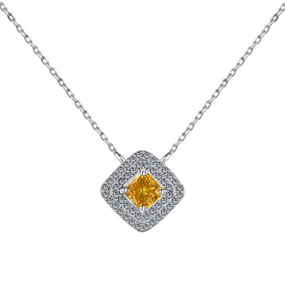 Angela Jewelry]Sparkling Asscher Cut Necklace
