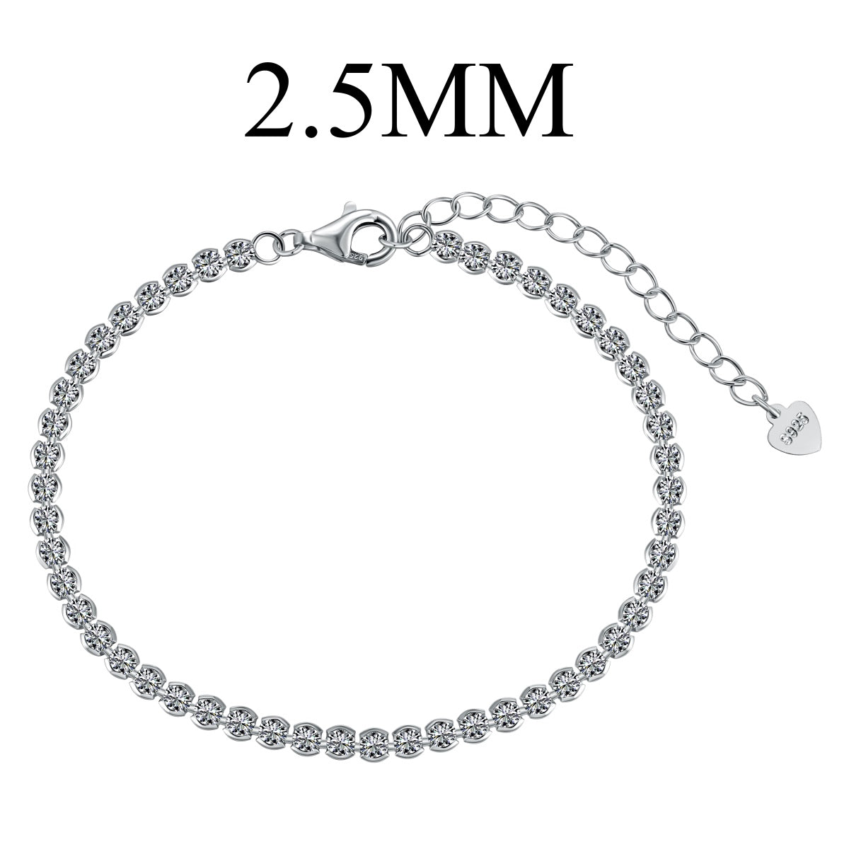 Angela Jewelry]Dazzling Sparkling Round Cut Daily Bracelet