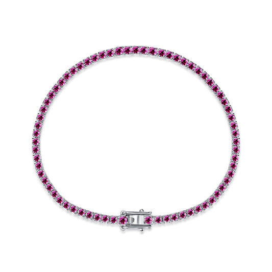 Angela Jewelry]Dazzling Colorful Round Cut Daily Bracelet