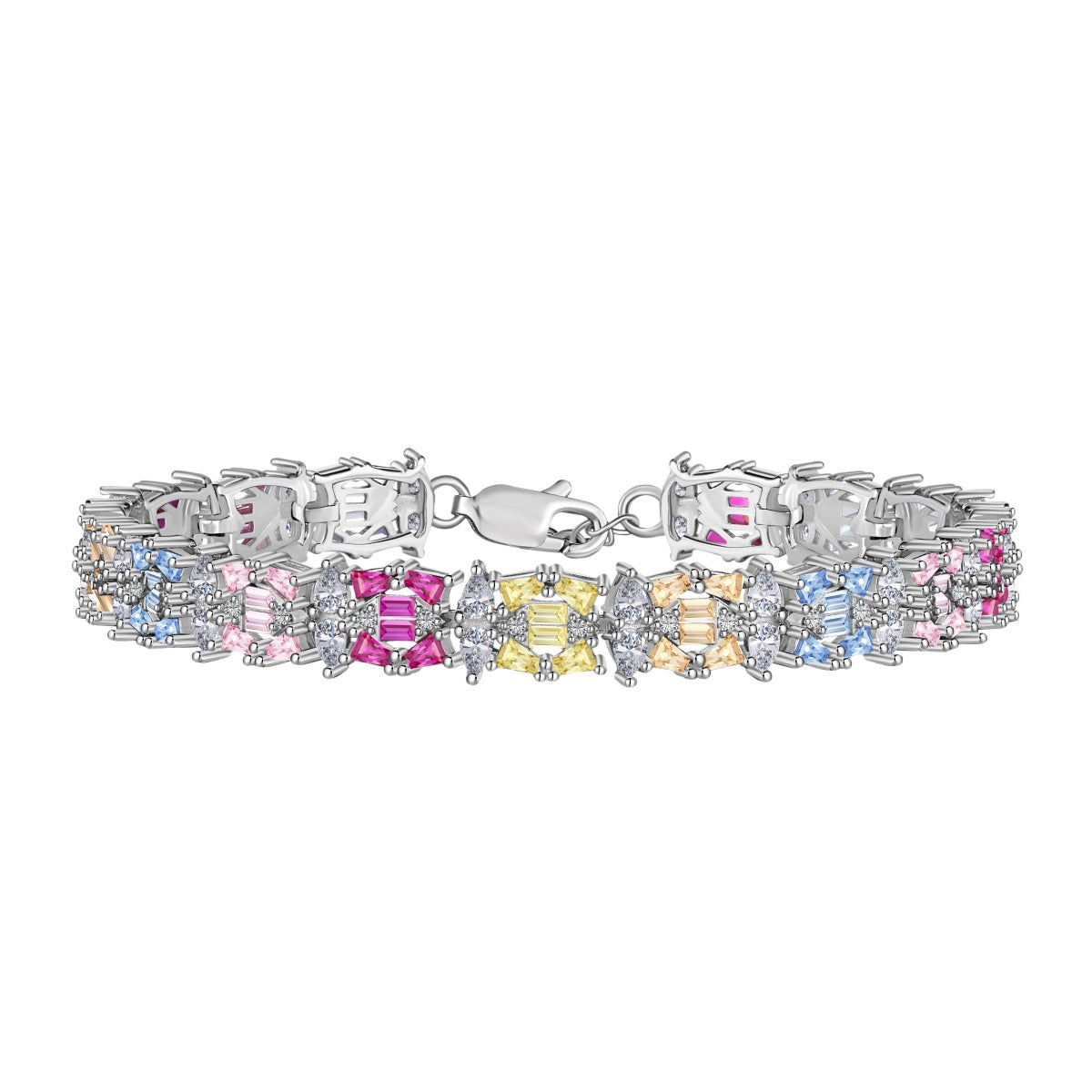 Angela Jewelry]Delicate Colorful Multi Cut Party Bracelet