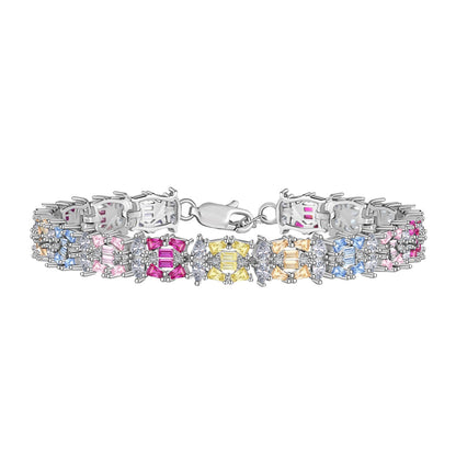 Angela Jewelry]Delicate Colorful Multi Cut Party Bracelet